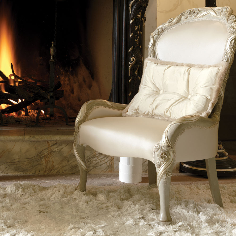 Italian Ivory And Silver Rose And Ribbon Armchair