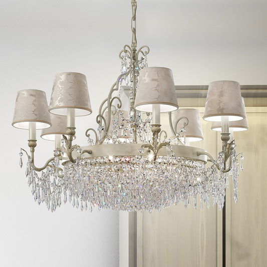 Ivory Regency Style Crystal Chandelier