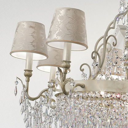 Ivory Regency Style Crystal Chandelier