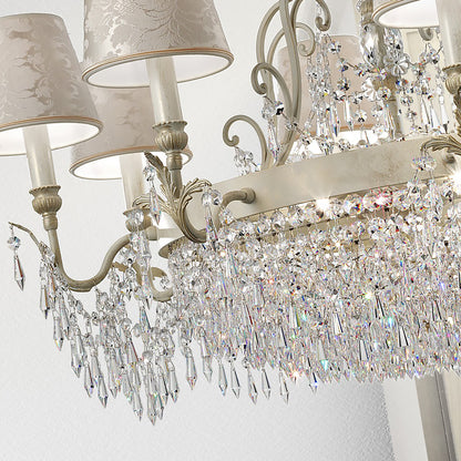 Ivory Regency Style Crystal Chandelier