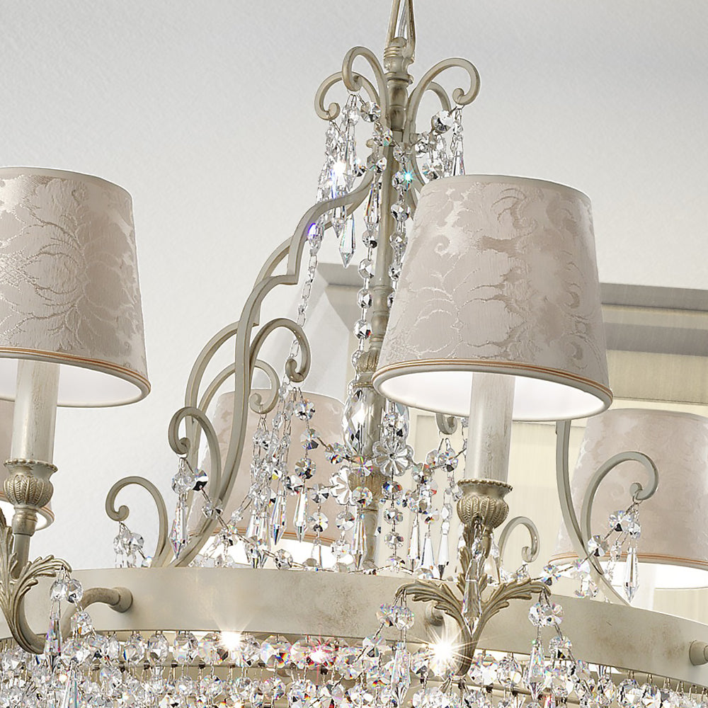 Ivory Regency Style Crystal Chandelier