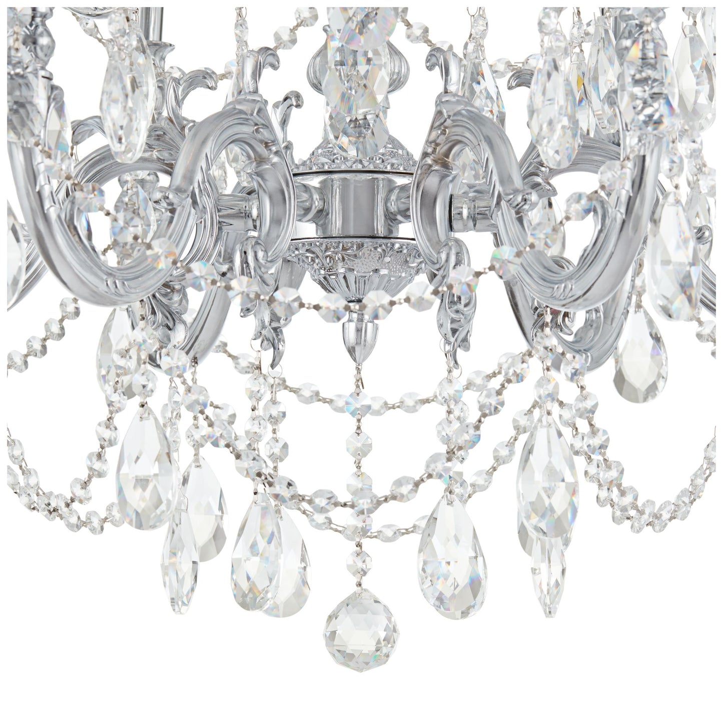 James R. Moder Brindisi 28" Wide Silver 12-Light Chandelier