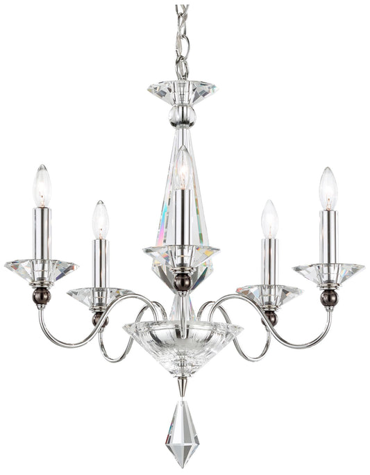 Jasmine 22"H x 20"W 5-Light Crystal Chandelier in Silver