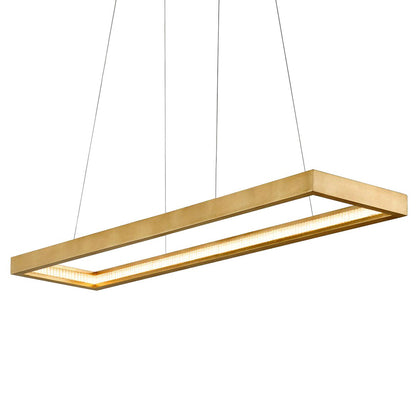 Jasmine 60" Wide Gold Leaf LED Kitchen Island Light Pendant