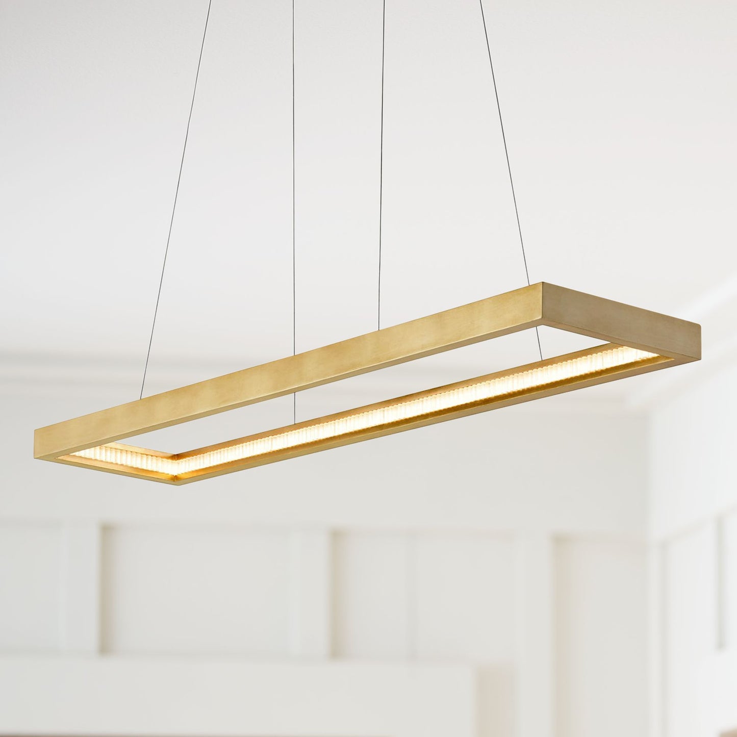 Jasmine 60" Wide Gold Leaf LED Kitchen Island Light Pendant