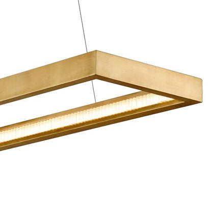 Jasmine 60" Wide Gold Leaf LED Kitchen Island Light Pendant