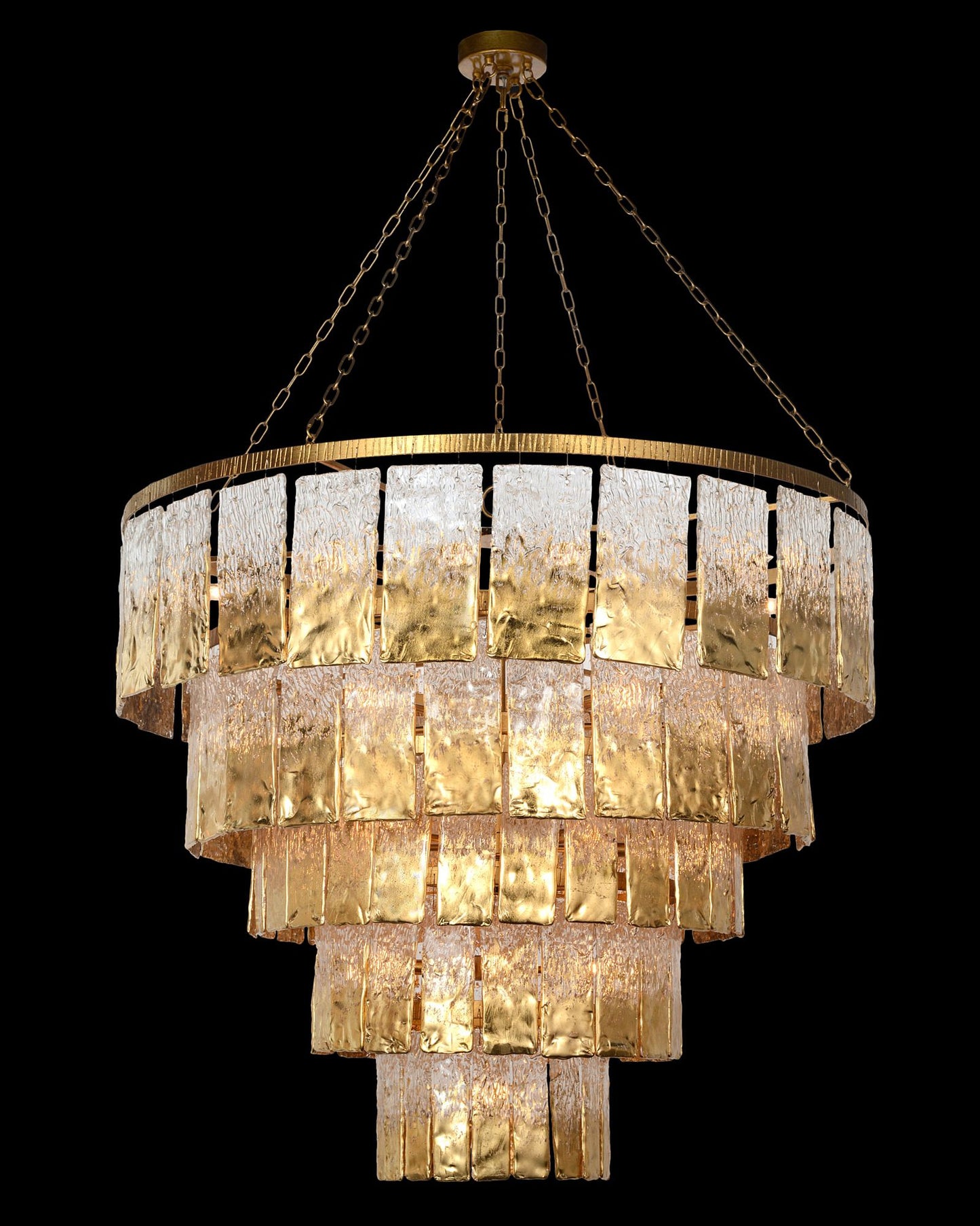 John Richard Twilight 50 1/4"W Gold Leaf Pendant Chandelier