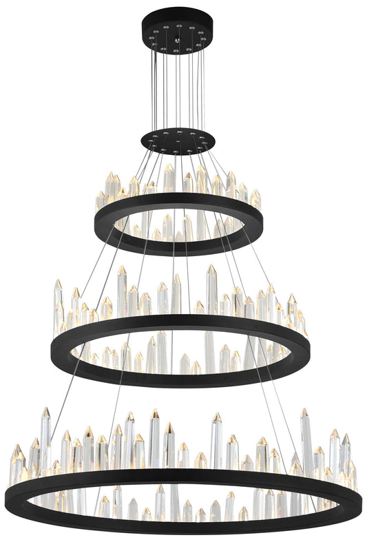 Juliette LED Chandelier With Black Finish