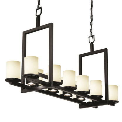 Justice Design Dakota 49" Wide Matte Black 17-Light Island Chandelier