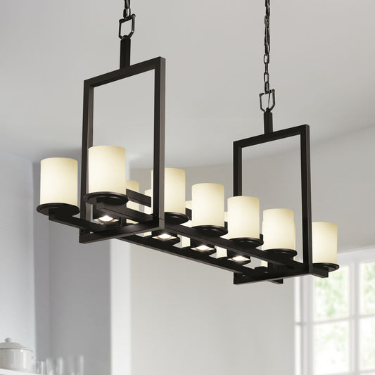 Justice Design Dakota 49" Wide Matte Black 17-Light Island Chandelier