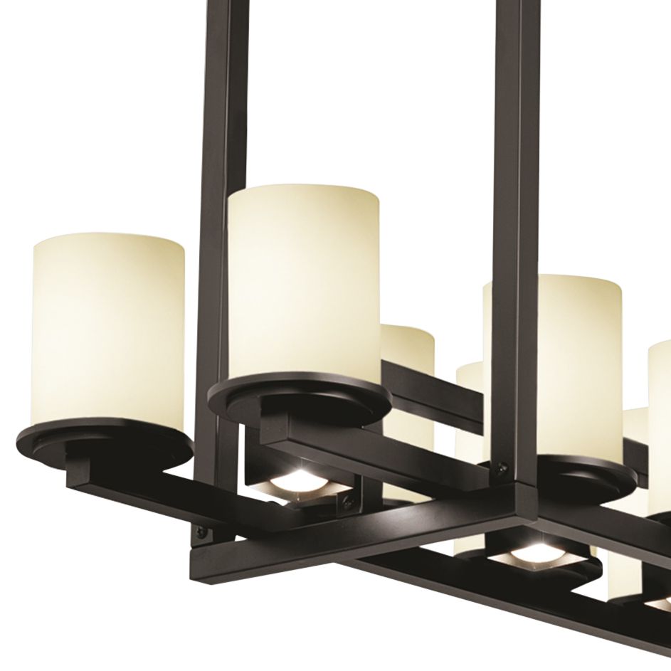 Justice Design Dakota 49" Wide Matte Black 17-Light Island Chandelier