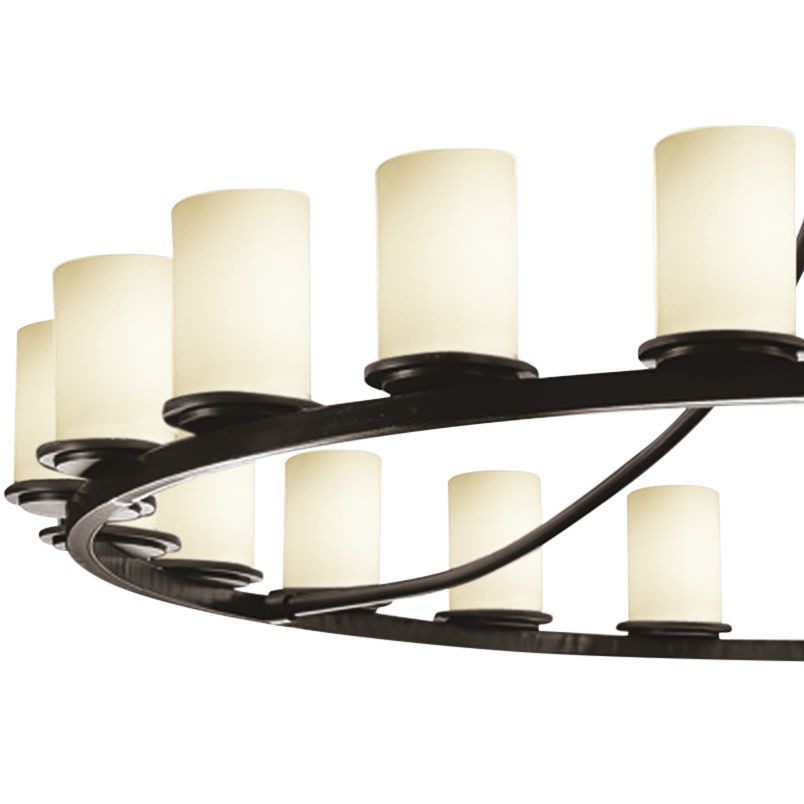 Justice Design Fusion 60"W Matte Black 21-Light Chandelier