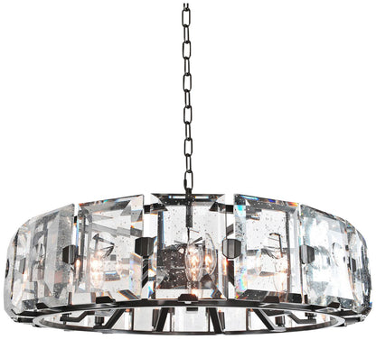 Giada 30" Wide Dark Bronze Round Bubble Crystal Pendant Light