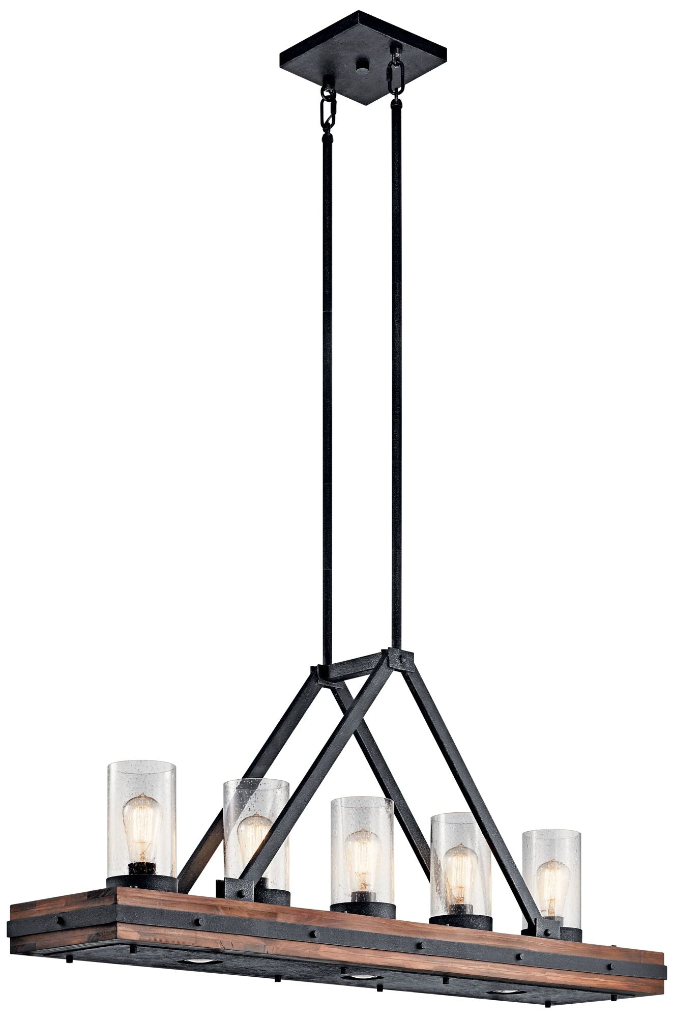 Colerne 46 1/2" Wide Black Kitchen Island Light Chandelier