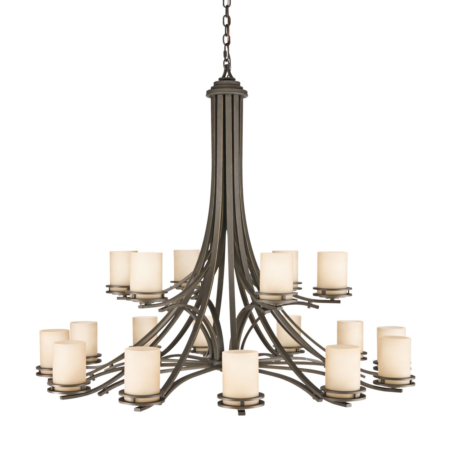 Hendrik 50 1/4"W Oiled Bronze 18-Light Chandelier