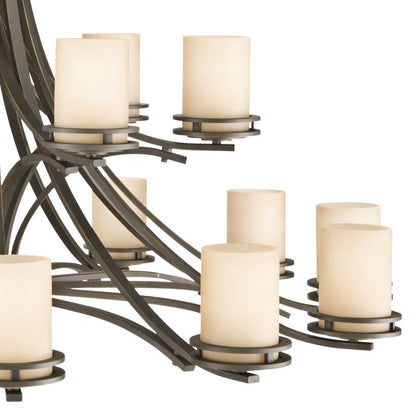 Hendrik 50 1/4"W Oiled Bronze 18-Light Chandelier