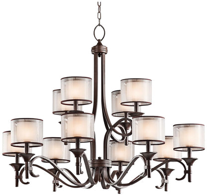 Lacey 42" Wide Mission Bronze Chandelier