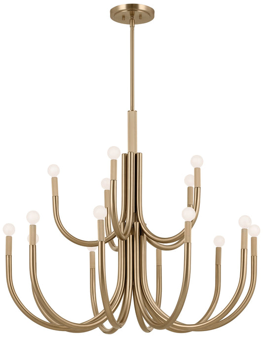 Odensa 40.25 Inch 15 Light Chandelier in Champagne Bronze