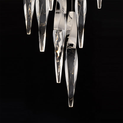 Kindjal 18"H x 20"W 13-Light Crystal Multi-Light Pendant in Aged