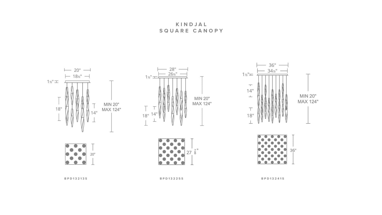 Kindjal 18"H x 20"W 13-Light Crystal Multi-Light Pendant in Aged