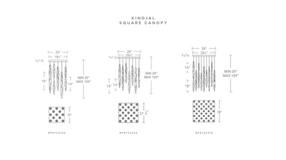 Kindjal 18"H x 20"W 13-Light Crystal Multi-Light Pendant in Polis