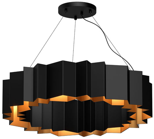 Kuzco Akira E26 30-in Black/Gold Chandelier