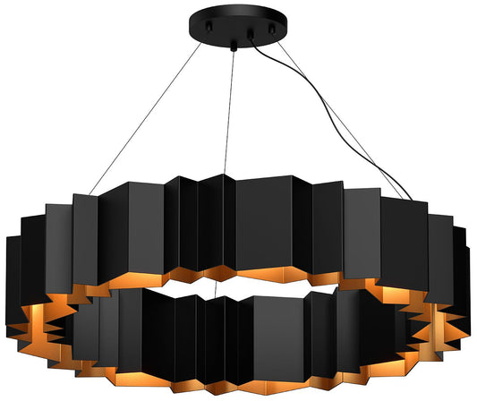 Kuzco Akira E26 40-in Black/Gold Chandelier