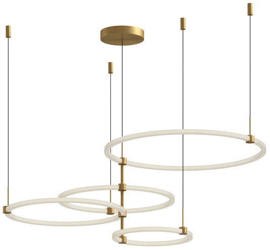 Kuzco Bruni LED 55-in Brushed Gold Chandelier