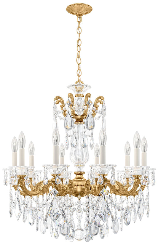 La Scala 29.5"H x 28"W 10-Light Crystal Chandelier in Heirloom Go