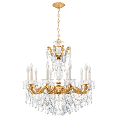 La Scala 29.5"H x 28"W 10-Light Crystal Chandelier in Heirloom Go