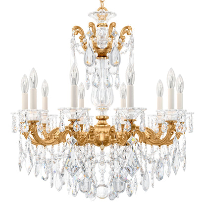 La Scala 29.5"H x 28"W 10-Light Crystal Chandelier in Heirloom Go