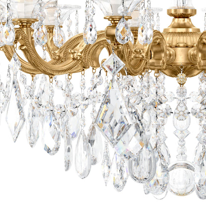 La Scala 29.5"H x 28"W 10-Light Crystal Chandelier in Heirloom Go