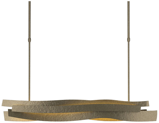 Landscape LED Pendant  - Soft Gold Finish - Standard Height