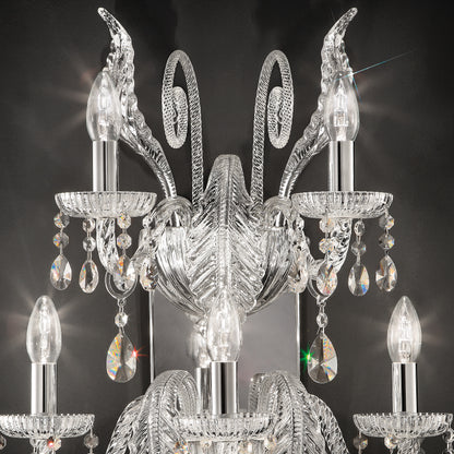 Large Acanthus Glass Wall Light