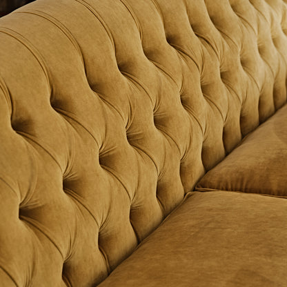 Large Button Upholstered Velvet Sofa