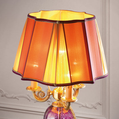 Large Candelabra Style Glass Table Lamp