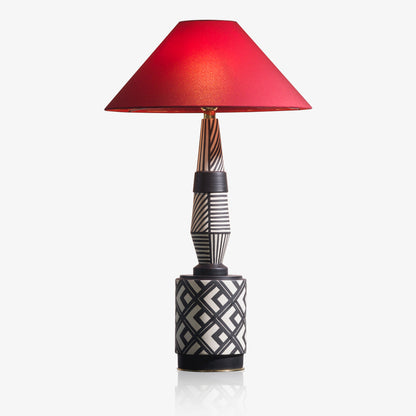 Large Ceramic Geometric Table Lamp