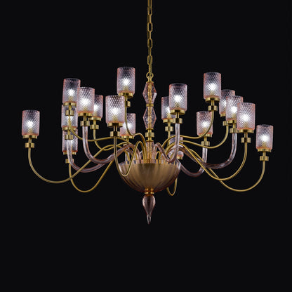 Large Chandelier With Balloton Effect Glass Shades