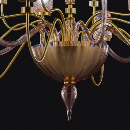 Chandelier With Balloton Effect Glass Shades