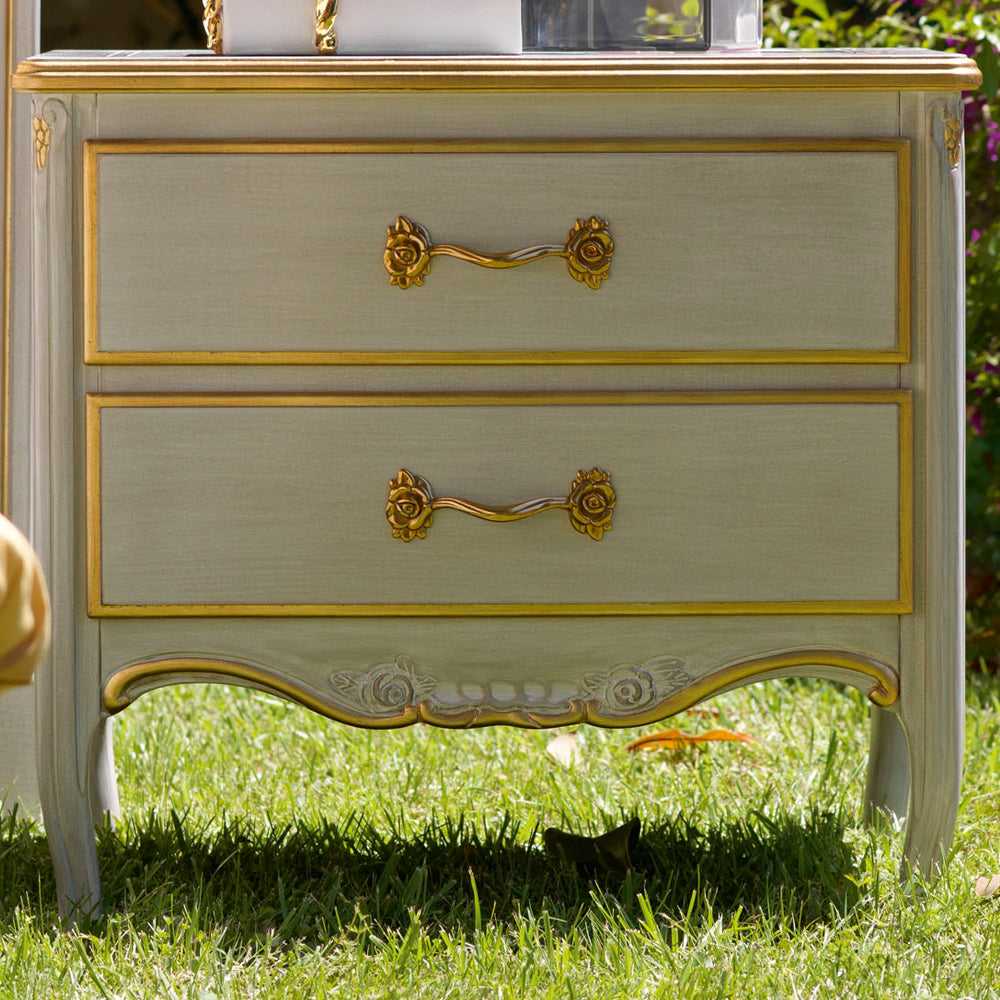 Large Classic Two Drawer Bedside Cabinet