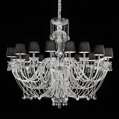 Large Crystal Chandelier With Shades 2