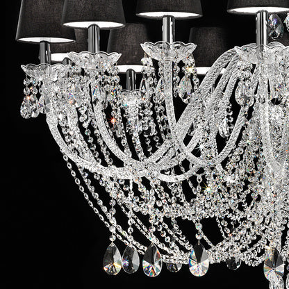 Large Crystal Chandelier With Shades 2