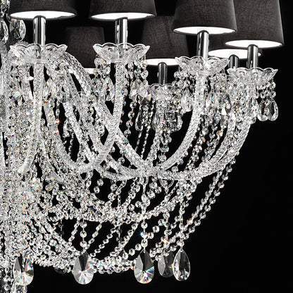 Large Crystal Chandelier With Shades 2