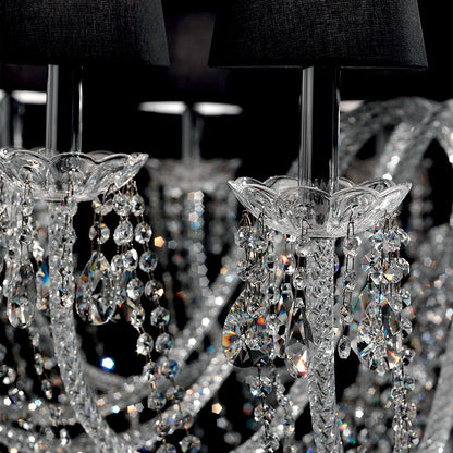 Large Crystal Chandelier With Shades 2