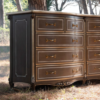 Large Double Louis Style Chest Of Drawers