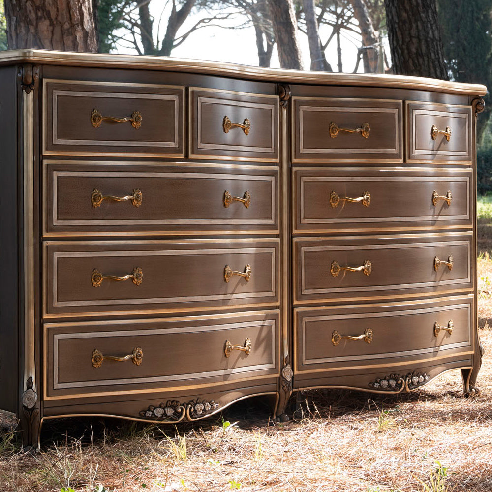 Large Double Louis Style Chest Of Drawers