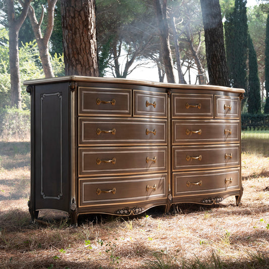 Large Double Louis Style Chest Of Drawers