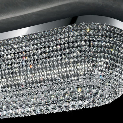 Large High End Oval Crystal Ceiling Light