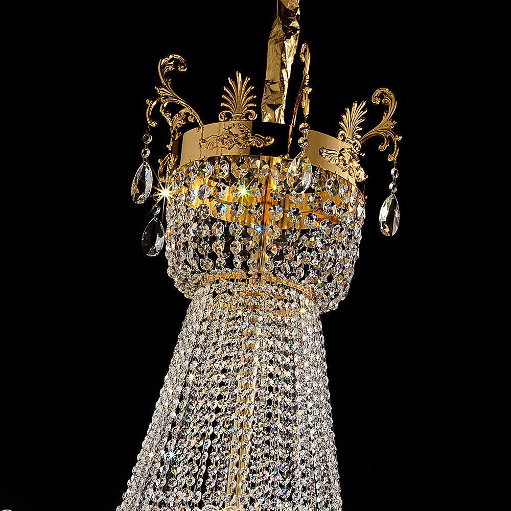 Large Italian Crystal Empire Style Chandelier