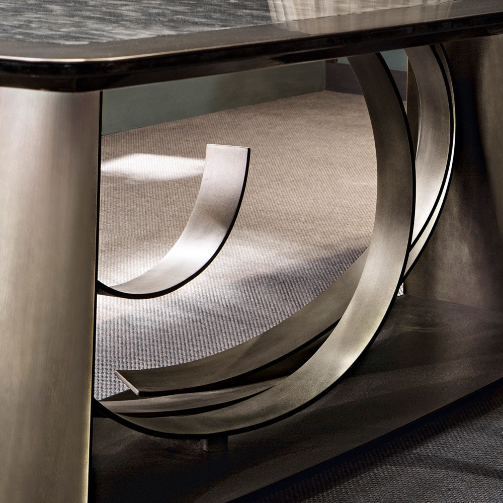 Large Modern Bronze Dining Table